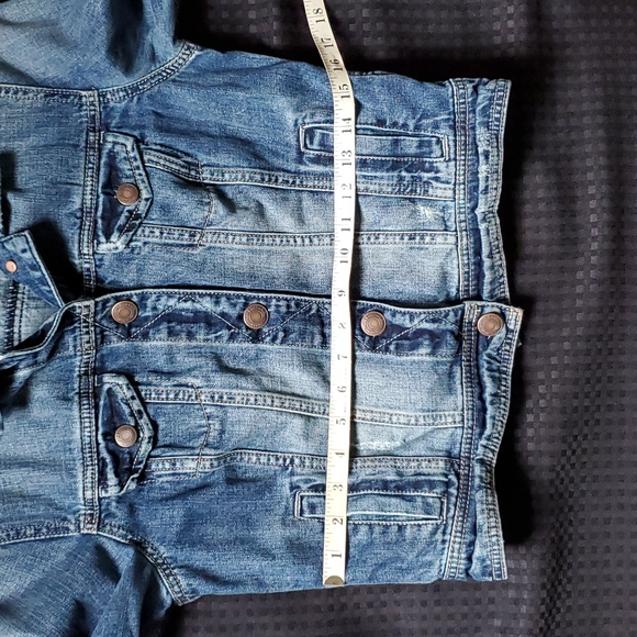 American Eagle denim jean crop jacket size medium - Picture 11 of 13